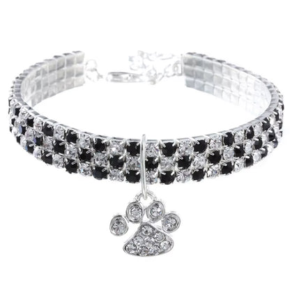 Shiny Zircon Pet Necklace with Adjustable Chain for Small & Medium Dogs and Cats