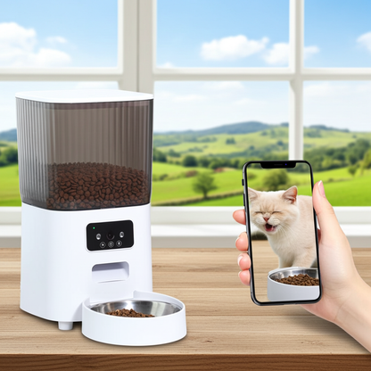 Smart 5L Automatic Pet Feeder with Camera & Wi-Fi (Stainless Steel Bowl)