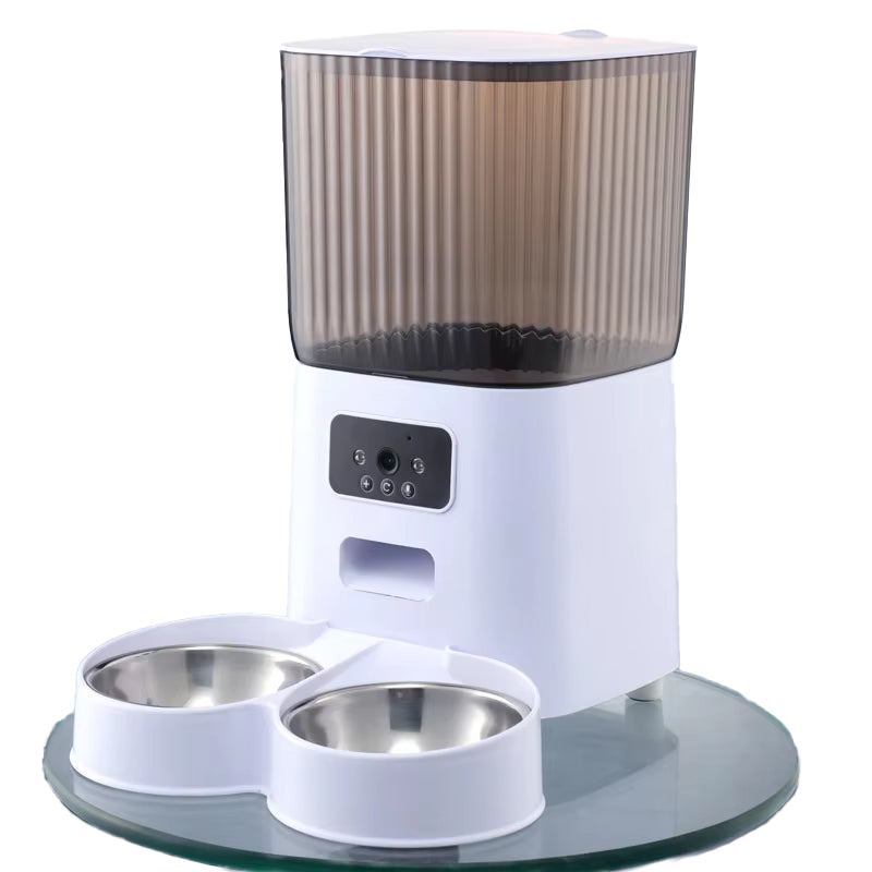 Smart 5L Automatic Pet Feeder with Camera & Wi-Fi (Stainless Steel Bowl)