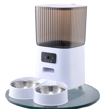 Smart 5L Automatic Pet Feeder with Camera & Wi-Fi (Stainless Steel Bowl)