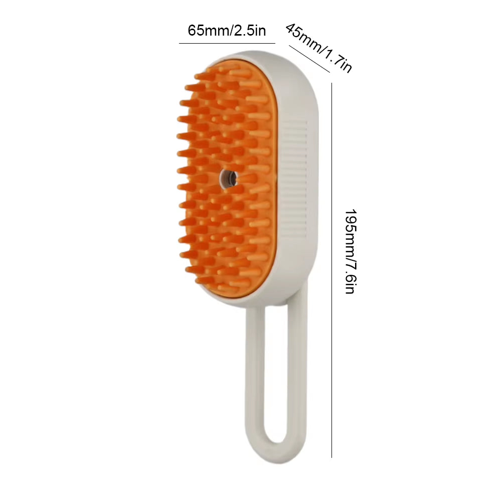 Dog Cat Steamy Brush Rechargeable Pet Massage Grooming Comb Folding Steam Brush for Washing Brushing for Short Long Haired Pets