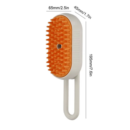 Dog Cat Steamy Brush Rechargeable Pet Massage Grooming Comb Folding Steam Brush for Washing Brushing for Short Long Haired Pets