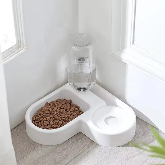 Automatic Pet Water & Food Bowl – Moisture-Proof Dual-Use Cat & Dog Feeder