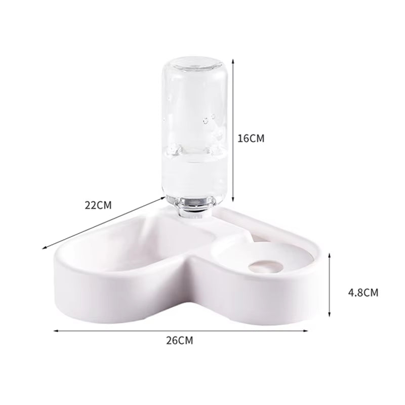 Automatic Pet Water & Food Bowl – Moisture-Proof Dual-Use Cat & Dog Feeder