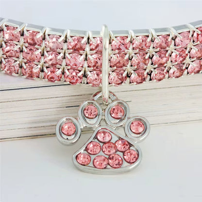 Shiny Zircon Pet Necklace with Adjustable Chain for Small & Medium Dogs and Cats